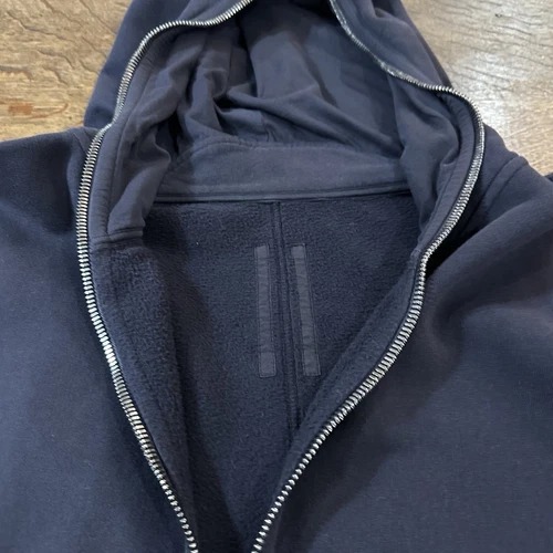 Rick Owens DRKSHDW Navy Blue Full Zip Gimp Hoodie – Size XL thumbnail 5