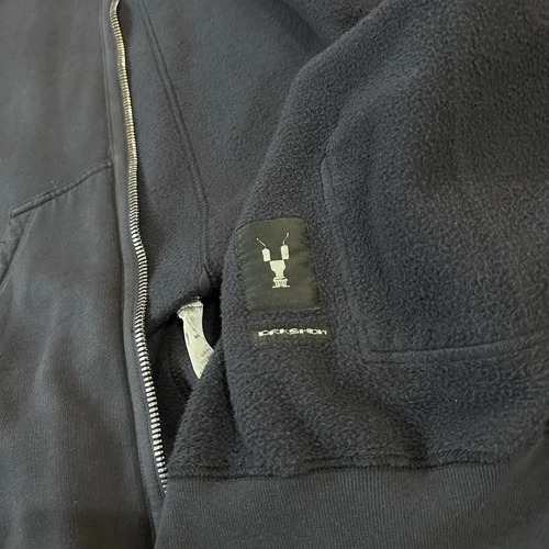 Rick Owens DRKSHDW Navy Blue Full Zip Gimp Hoodie – Size XL thumbnail 8