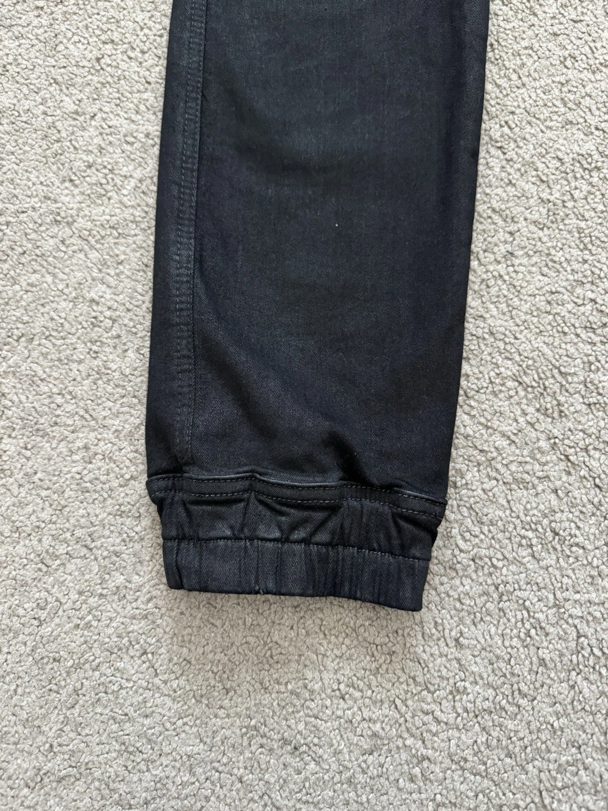 SS23 Rick Owens DRKSHDW Black Waxed Aircut Jogger Denim Pant Size Small thumbnail 5