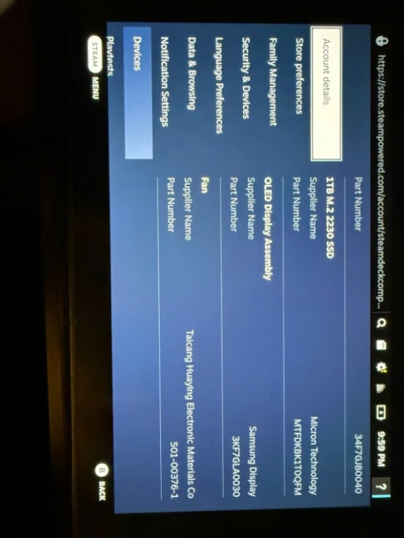 Steam Deck OLED 1 TB + 512 GB MicroSD Card thumbnail 8