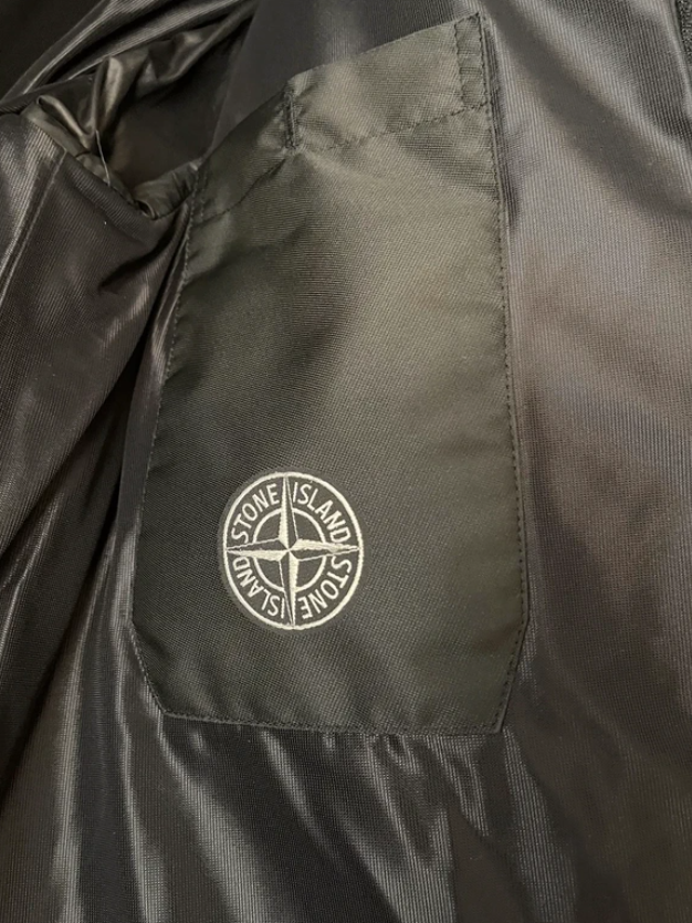  Stone Island Lightweight Leather Down Jacket White  thumbnail 6