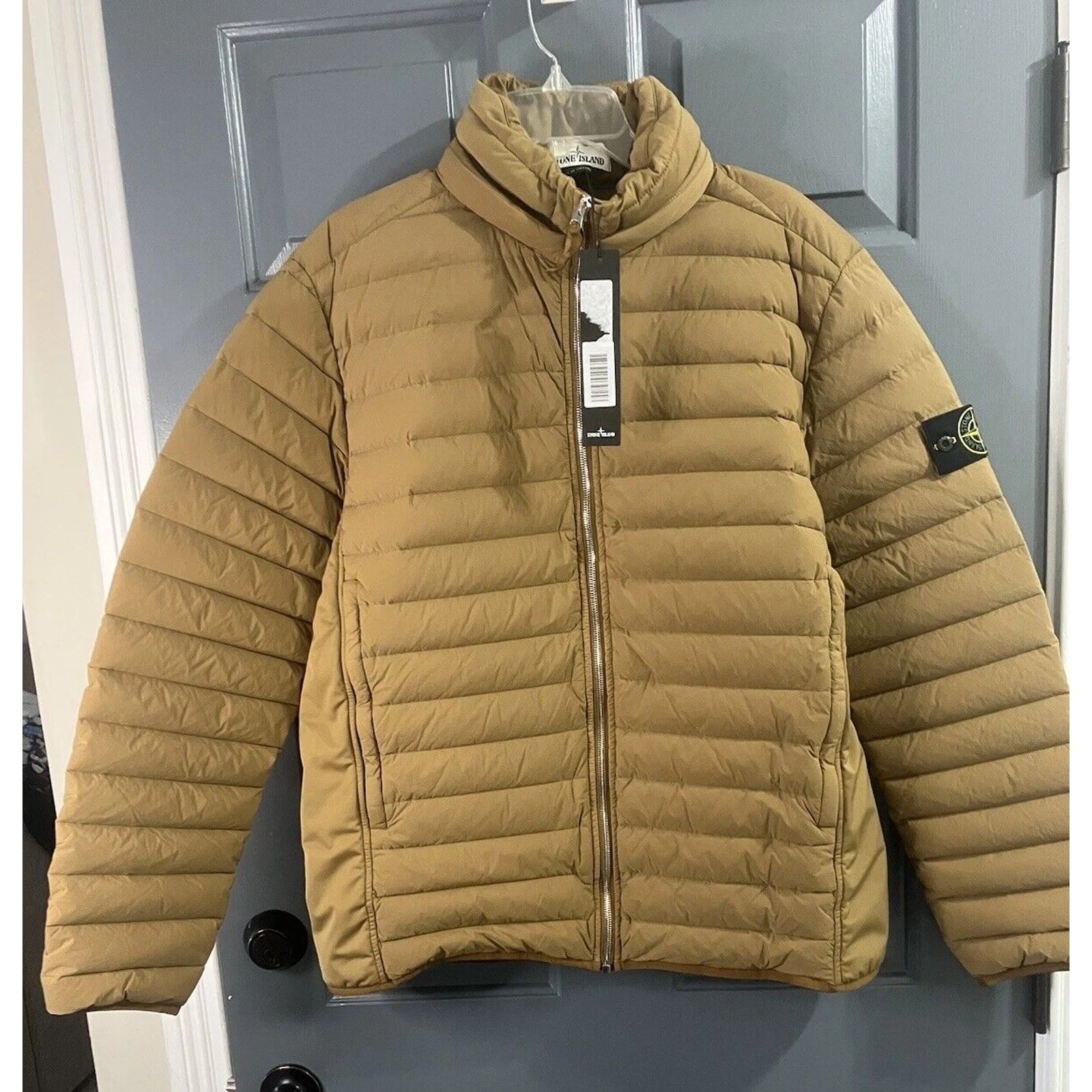 Stone Island Real Down Jacket • Tobacco Brown • Size L 