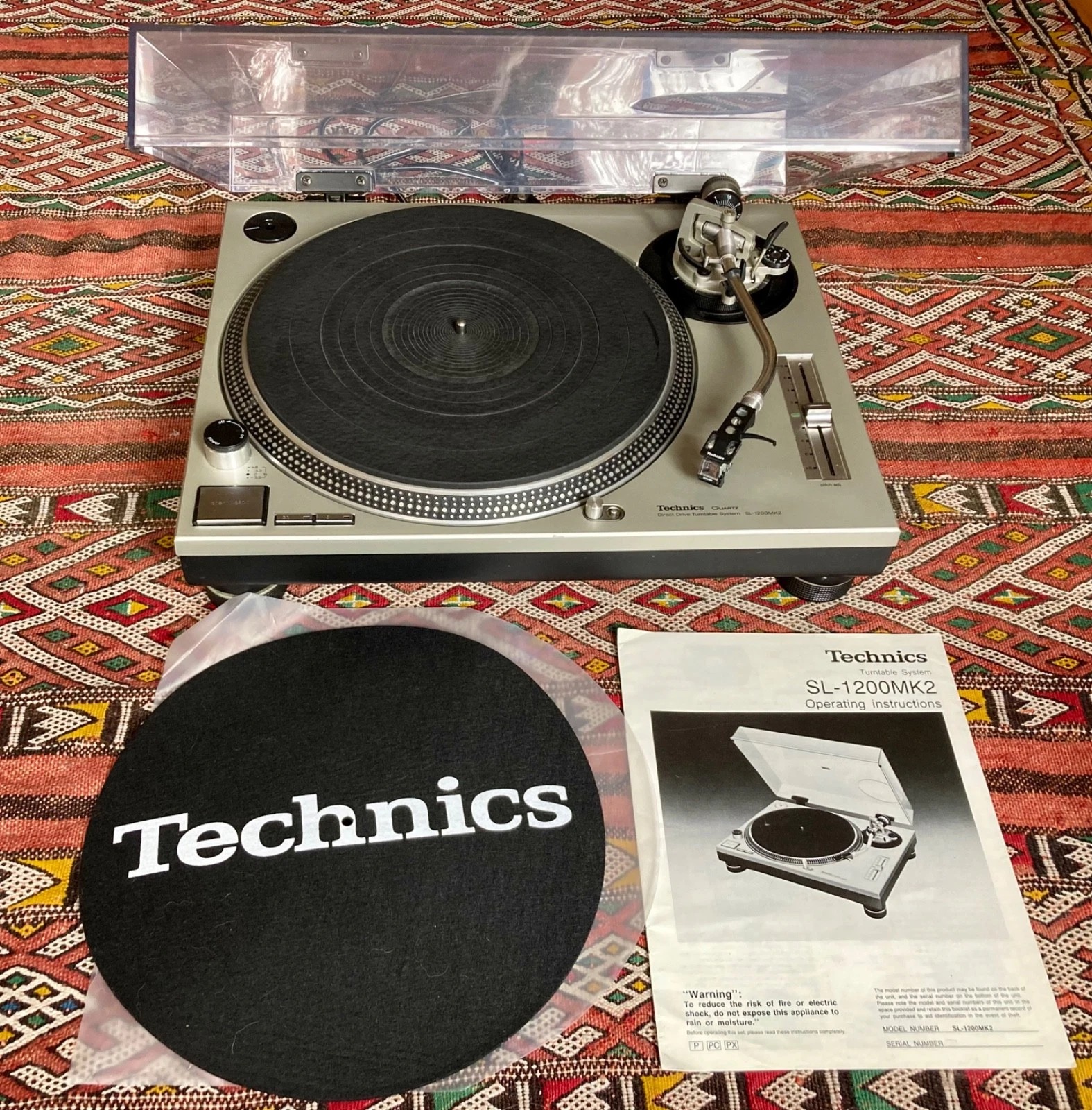 Technics SL-1200MK2 DJ Turntable - Silver - 1998 thumbnail 1