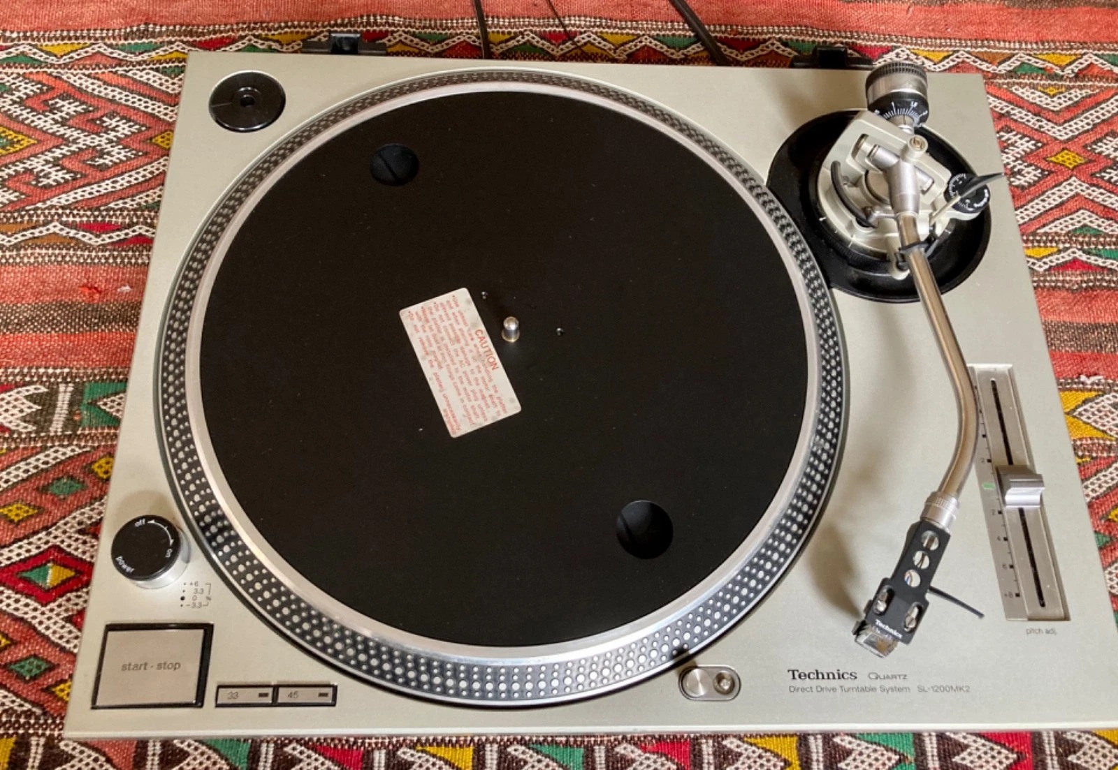 Technics SL-1200MK2 DJ Turntable - Silver - 1998 thumbnail 9