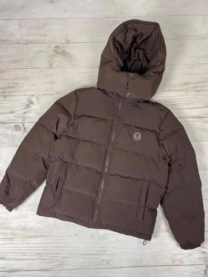 Trapstar Irongate Puffer Jacket Brown – Men’s Small, Detachable Hood thumbnail 1