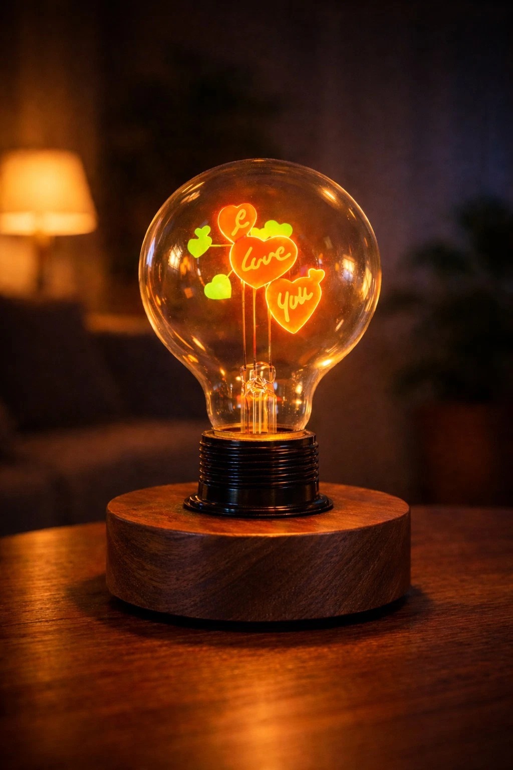 Valentine's I Love You Heart Light Bulb Vntg Aerolux thumbnail 1