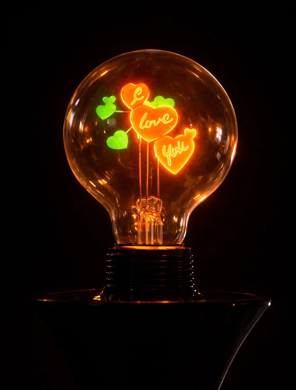 Valentine's I Love You Heart Light Bulb Vntg Aerolux thumbnail 2
