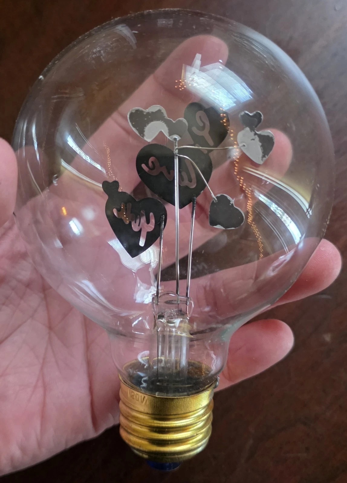 Valentine's I Love You Heart Light Bulb Vntg Aerolux thumbnail 3