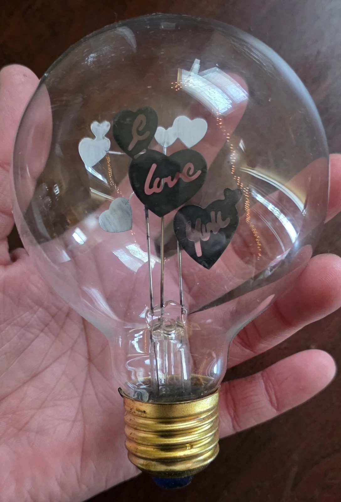 Valentine's I Love You Heart Light Bulb Vntg Aerolux thumbnail 4