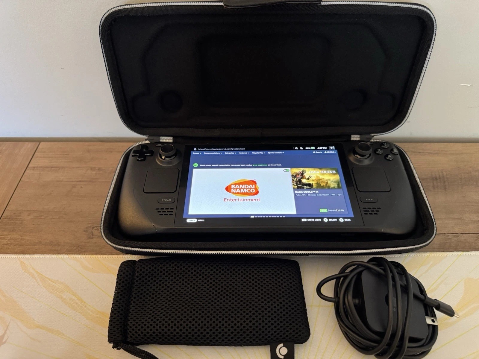 Valve Steam Deck OLED 1TB Handheld Gaming Console Black w/ Charger & Case – WiFi 6E, HDR Display thumbnail 1