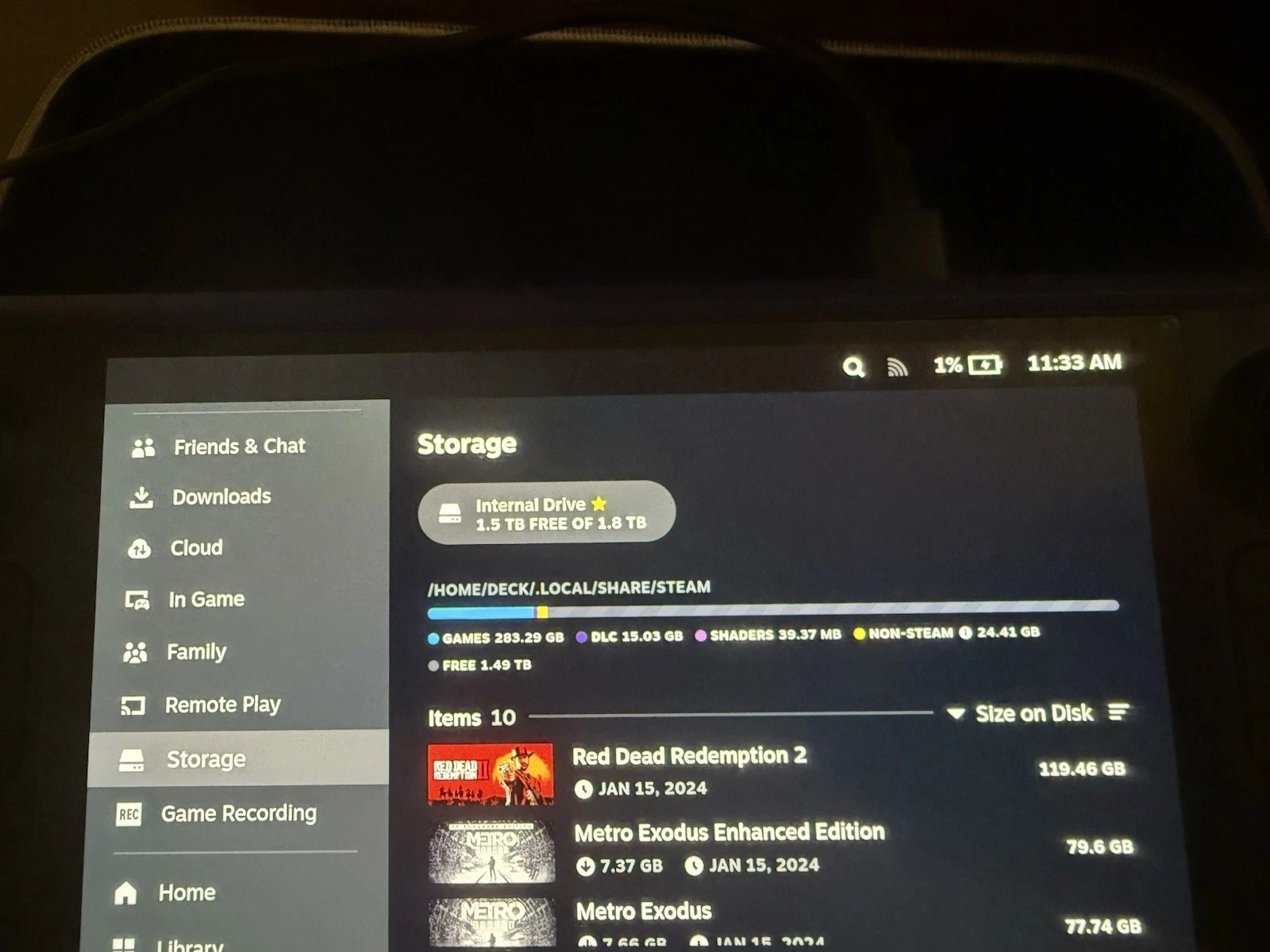 Valve Steam Deck OLED 2TB Handheld Gaming Console – Black – Upgraded Storage thumbnail 5