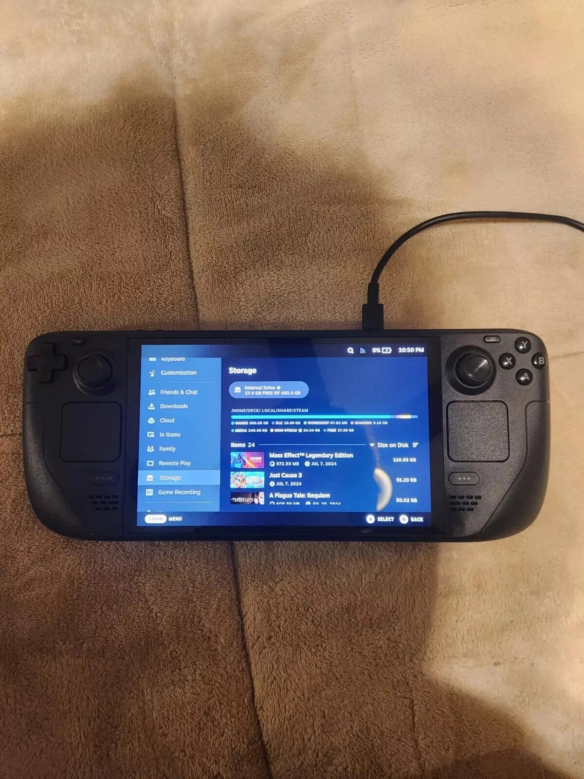 Valve Steam Deck OLED 512GB Black Handheld Console Bundle Excellent Condition thumbnail 3