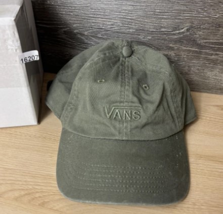 Vans Hat Cap Strap Back Mens Olive Green Dad Cap Embroidered Twill Skate thumbnail 1