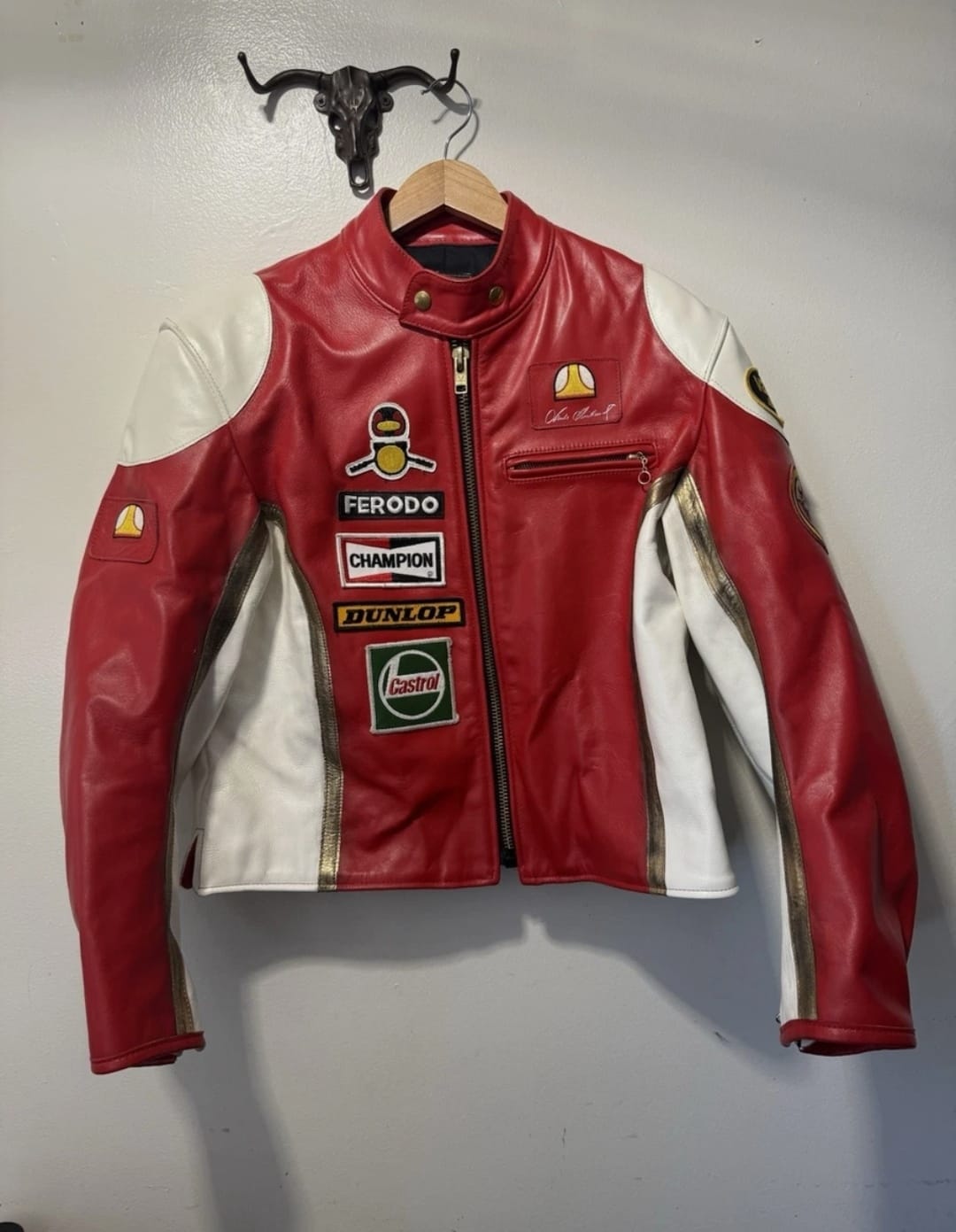 Vanson Leather Mike Hailwood Tribute Jacket Size 46(XL) thumbnail 1