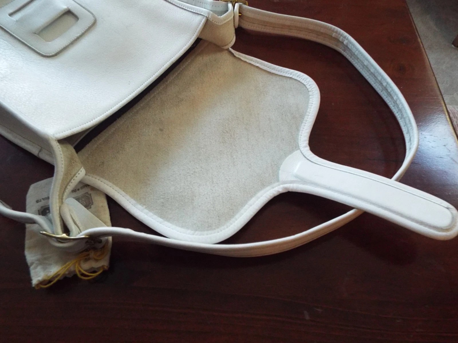 Vintage Bonnie Cashin Coach 1970's Leather Shoulder Bag NYC USA Rare White 70's thumbnail 6