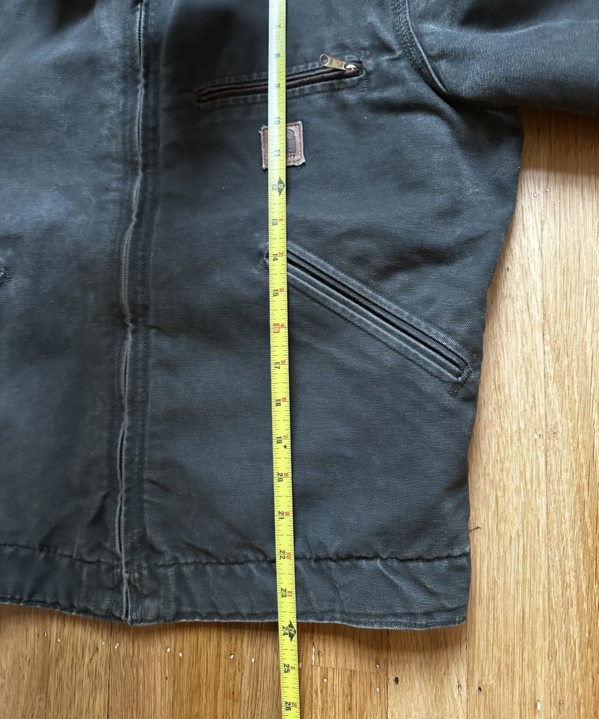 Vintage Carhartt DETROIT J97 MOS Moss Green Jacket Size Small thumbnail 10