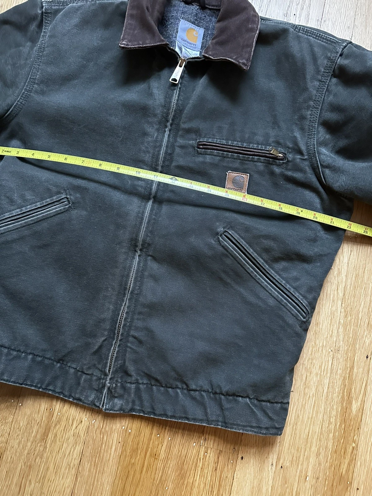 Vintage Carhartt DETROIT J97 MOS Moss Green Jacket Size Small thumbnail 12