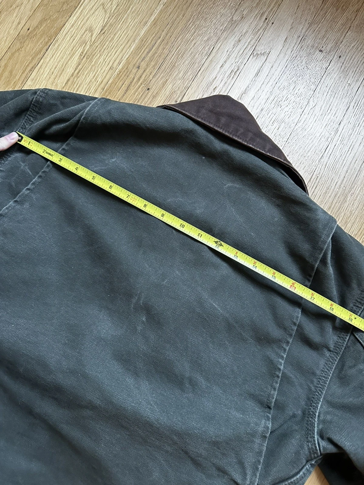 Vintage Carhartt DETROIT J97 MOS Moss Green Jacket Size Small thumbnail 13