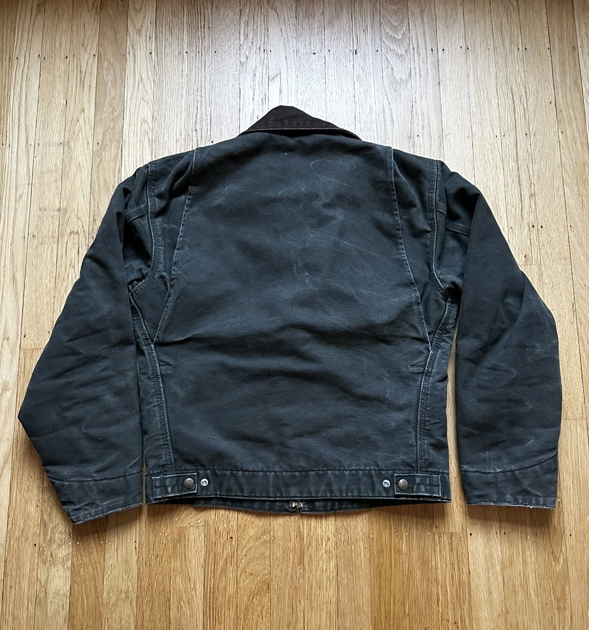 Vintage Carhartt DETROIT J97 MOS Moss Green Jacket Size Small thumbnail 2