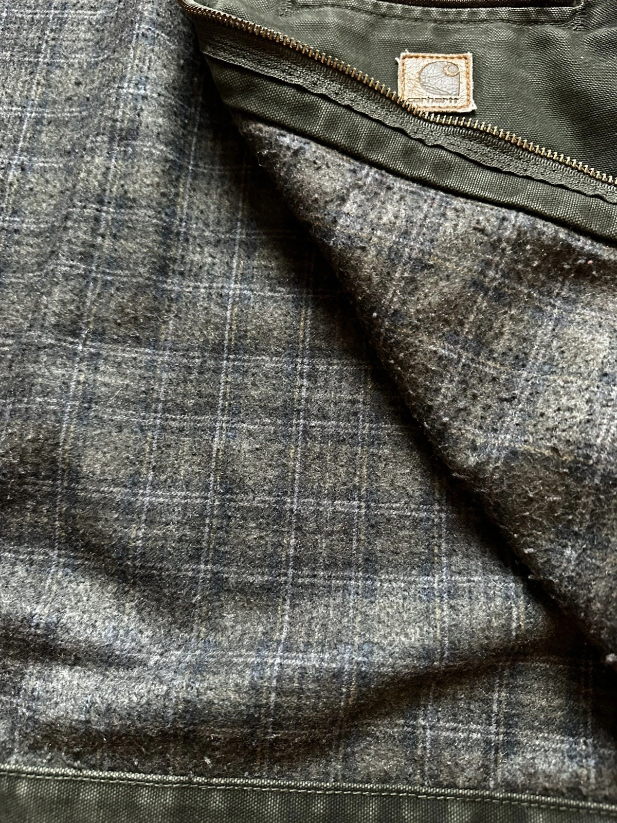 Vintage Carhartt DETROIT J97 MOS Moss Green Jacket Size Small thumbnail 7