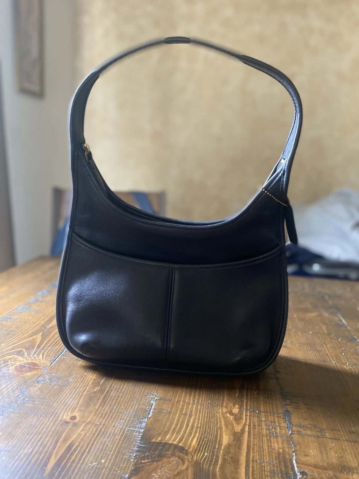 Vintage Coach Ergo 9033 Black Leather Shoulder Bag, VGUC thumbnail 1