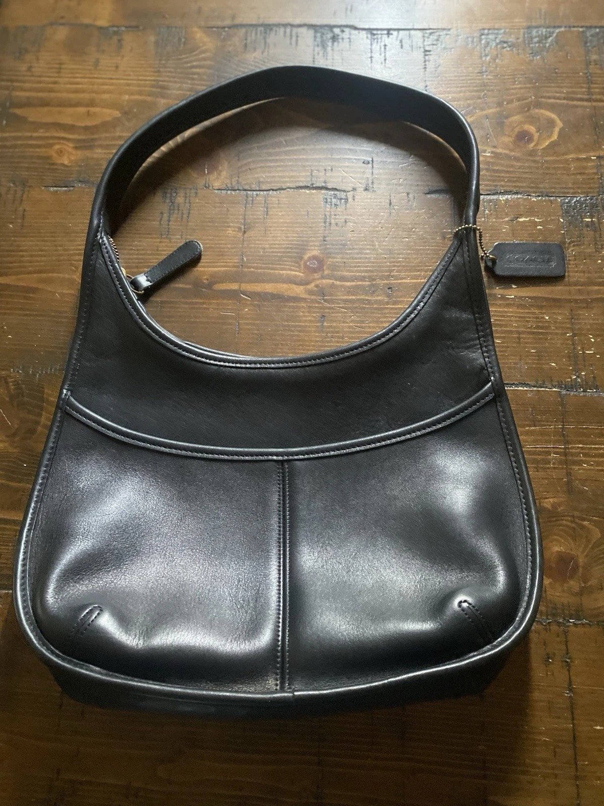 Vintage Coach Ergo 9033 Black Leather Shoulder Bag, VGUC thumbnail 6