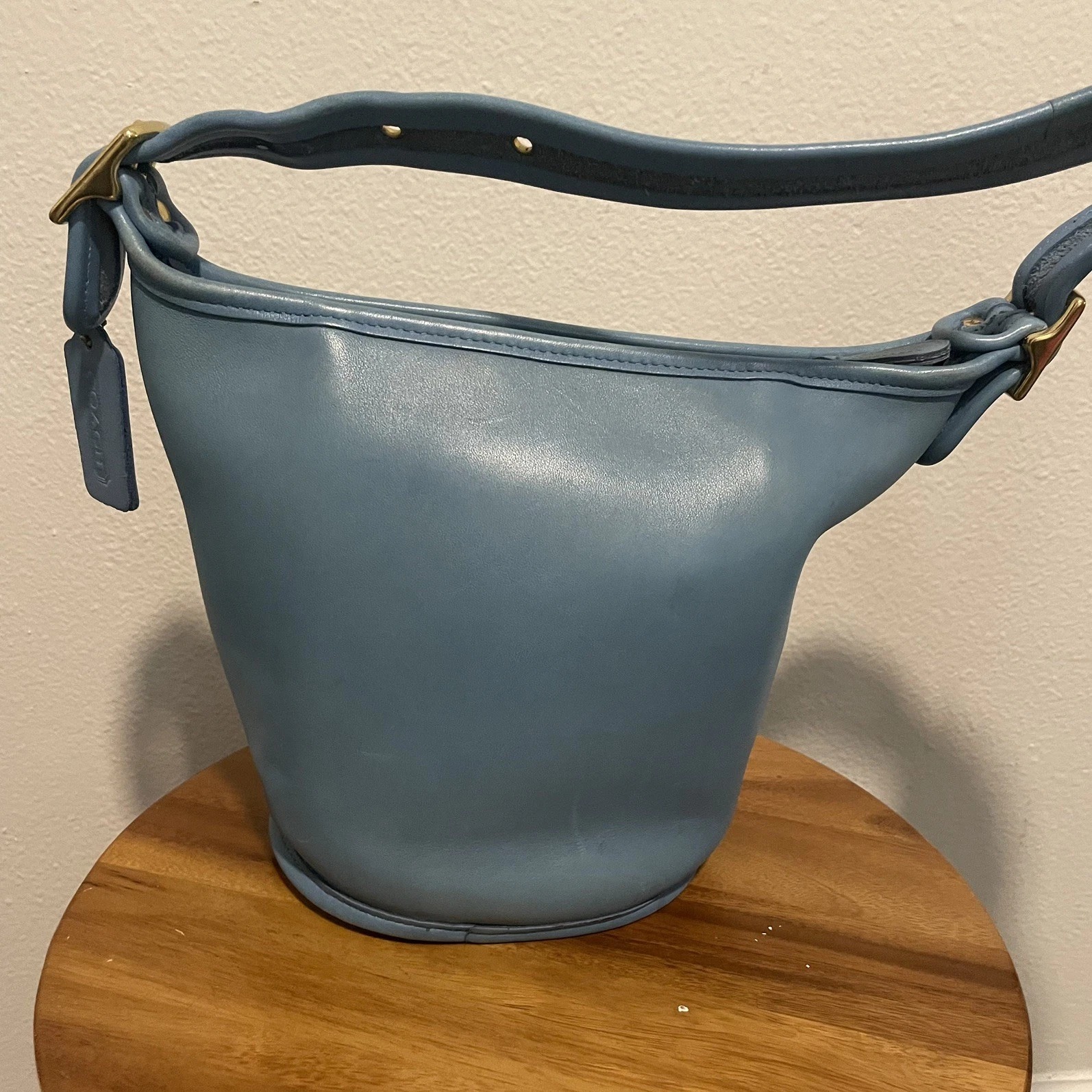 Vintage Coach Helen Legacy Periwinkle Blue Bucket Bag  thumbnail 2
