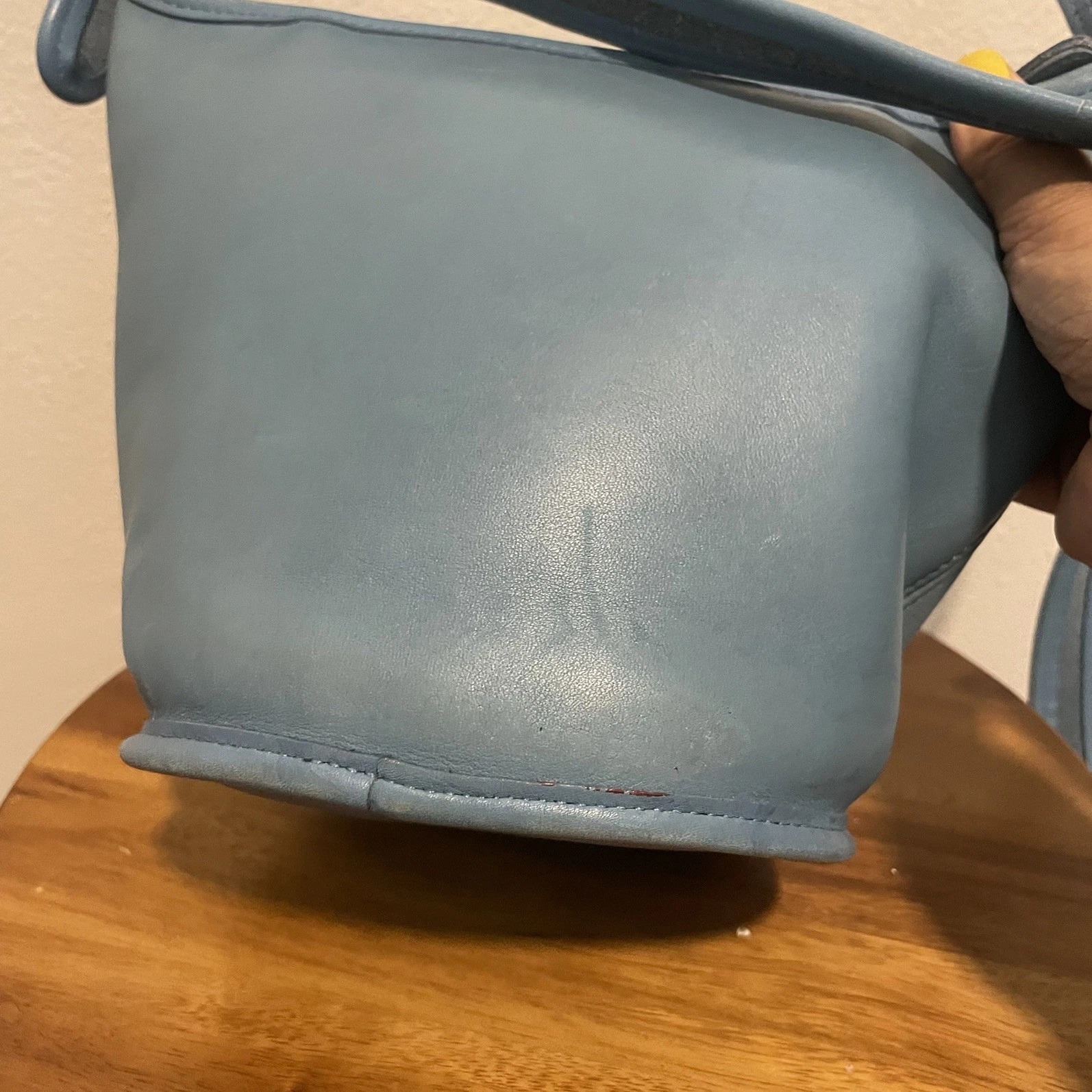 Vintage Coach Helen Legacy Periwinkle Blue Bucket Bag  thumbnail 3