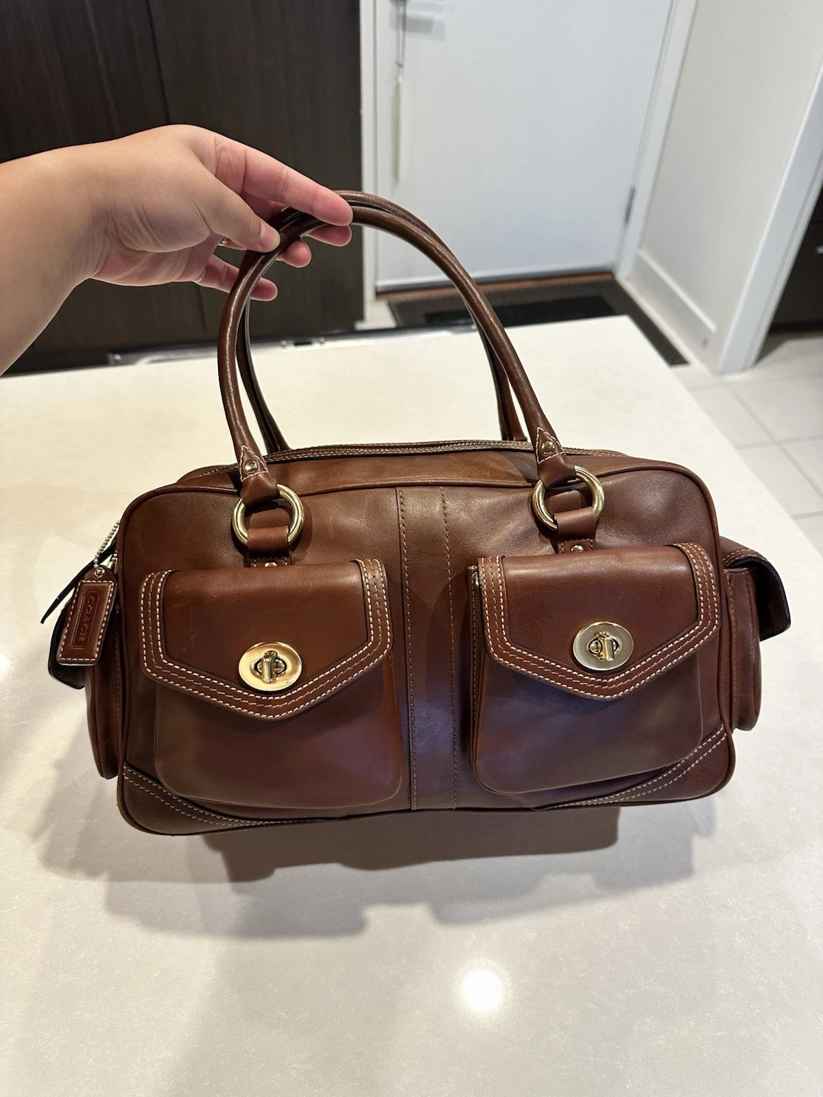 Vintage Coach Legacy “Gallery Pocket” Satchel (style 1808) Brown leather thumbnail 1