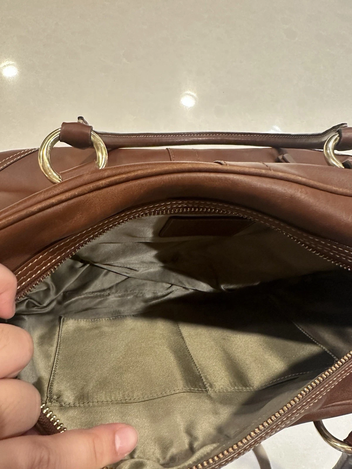 Vintage Coach Legacy “Gallery Pocket” Satchel (style 1808) Brown leather thumbnail 11