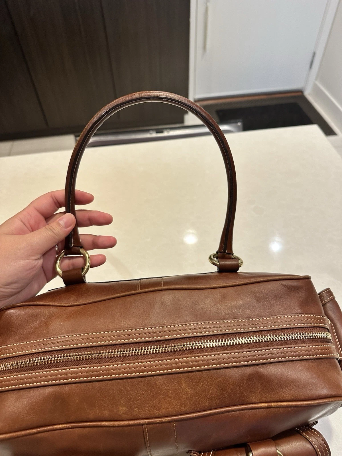 Vintage Coach Legacy “Gallery Pocket” Satchel (style 1808) Brown leather thumbnail 6