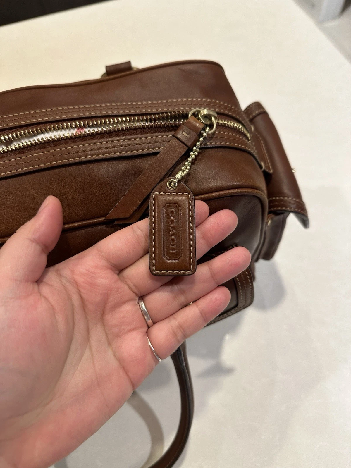 Vintage Coach Legacy “Gallery Pocket” Satchel (style 1808) Brown leather thumbnail 9