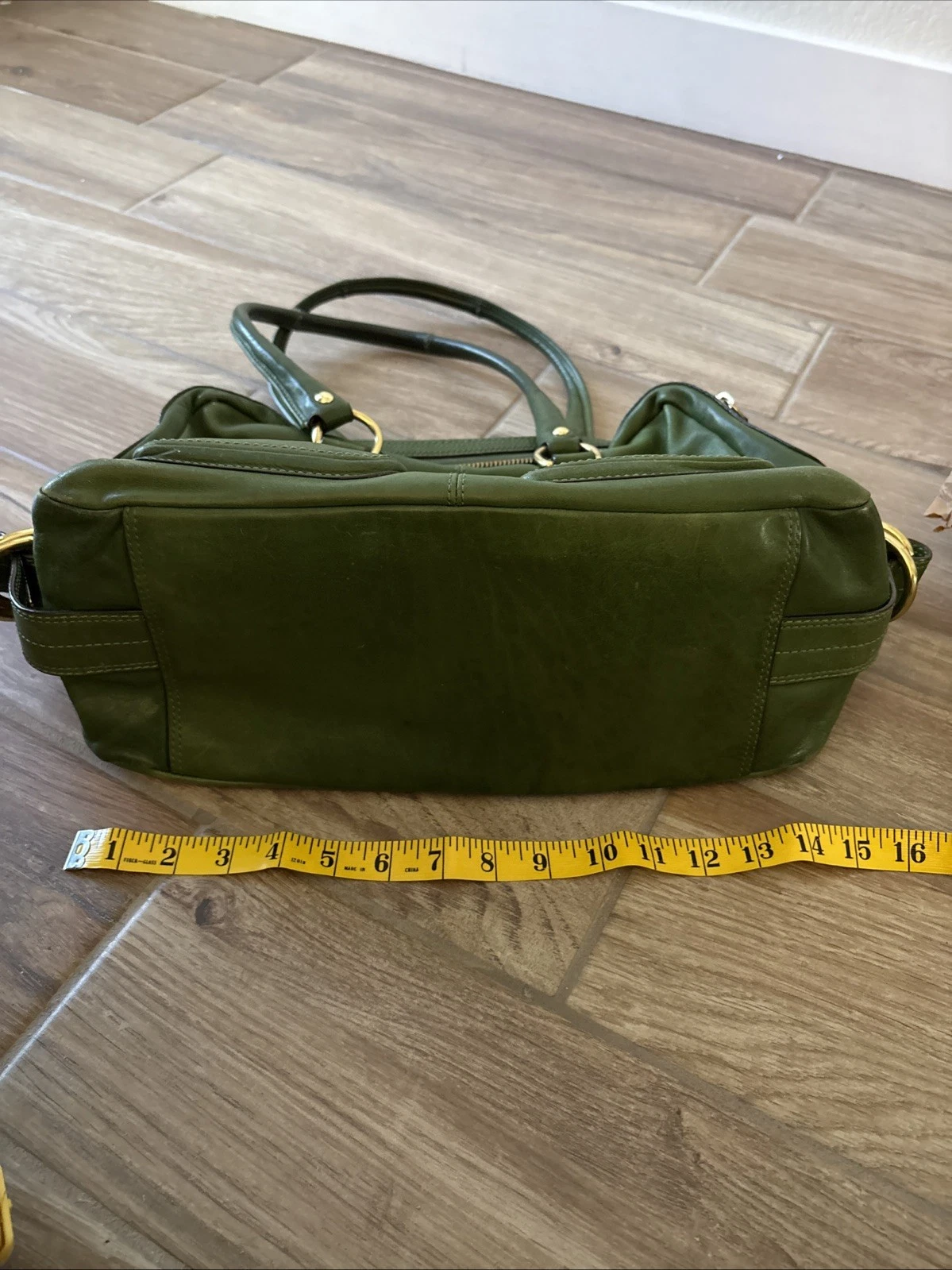 Vintage COACH Legacy Peyton Satchel Apple Green Leather Rare- no hangtag thumbnail 12