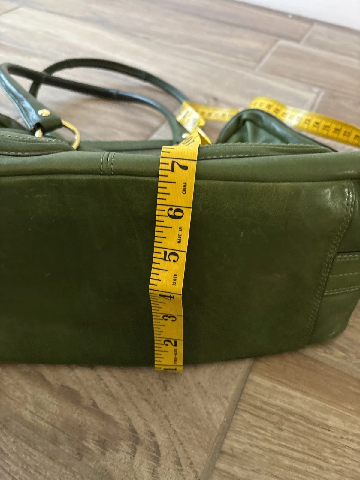 Vintage COACH Legacy Peyton Satchel Apple Green Leather Rare- no hangtag thumbnail 13
