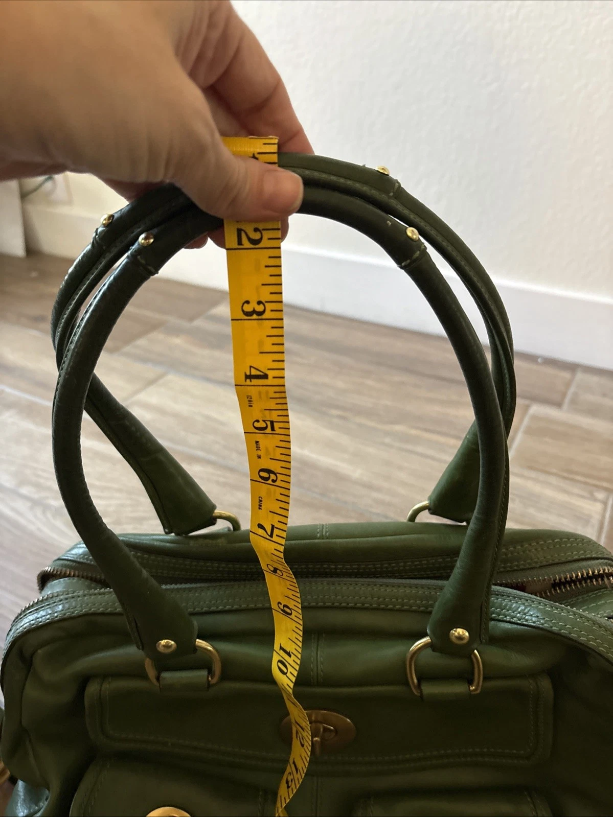 Vintage COACH Legacy Peyton Satchel Apple Green Leather Rare- no hangtag thumbnail 14