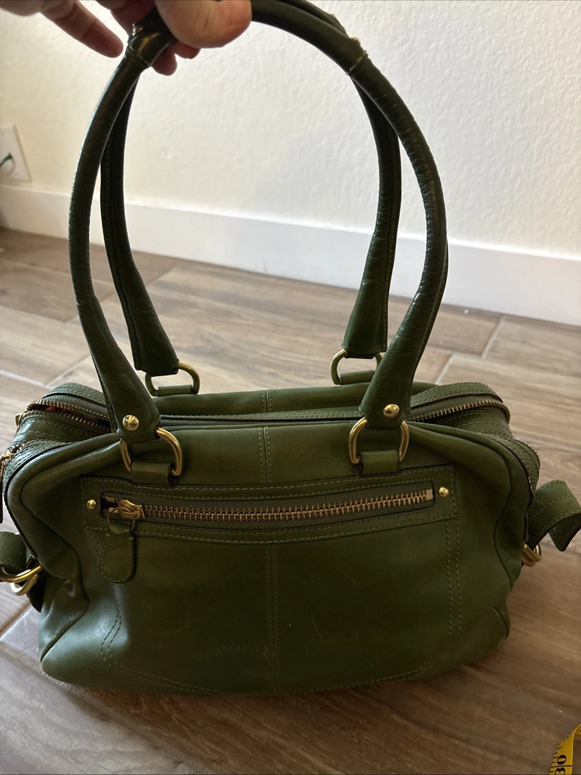 Vintage COACH Legacy Peyton Satchel Apple Green Leather Rare- no hangtag thumbnail 15