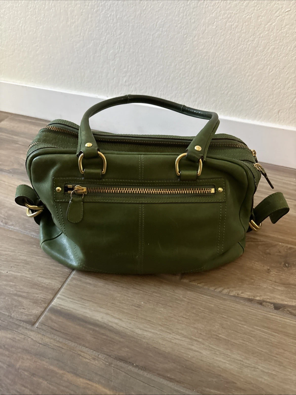 Vintage COACH Legacy Peyton Satchel Apple Green Leather Rare- no hangtag thumbnail 3