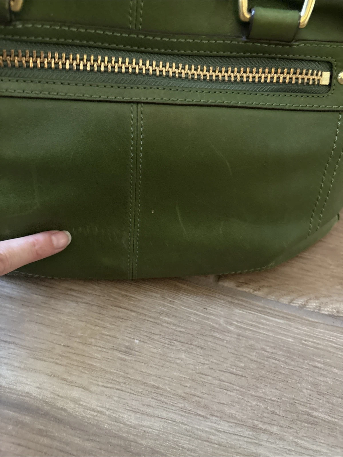 Vintage COACH Legacy Peyton Satchel Apple Green Leather Rare- no hangtag thumbnail 5