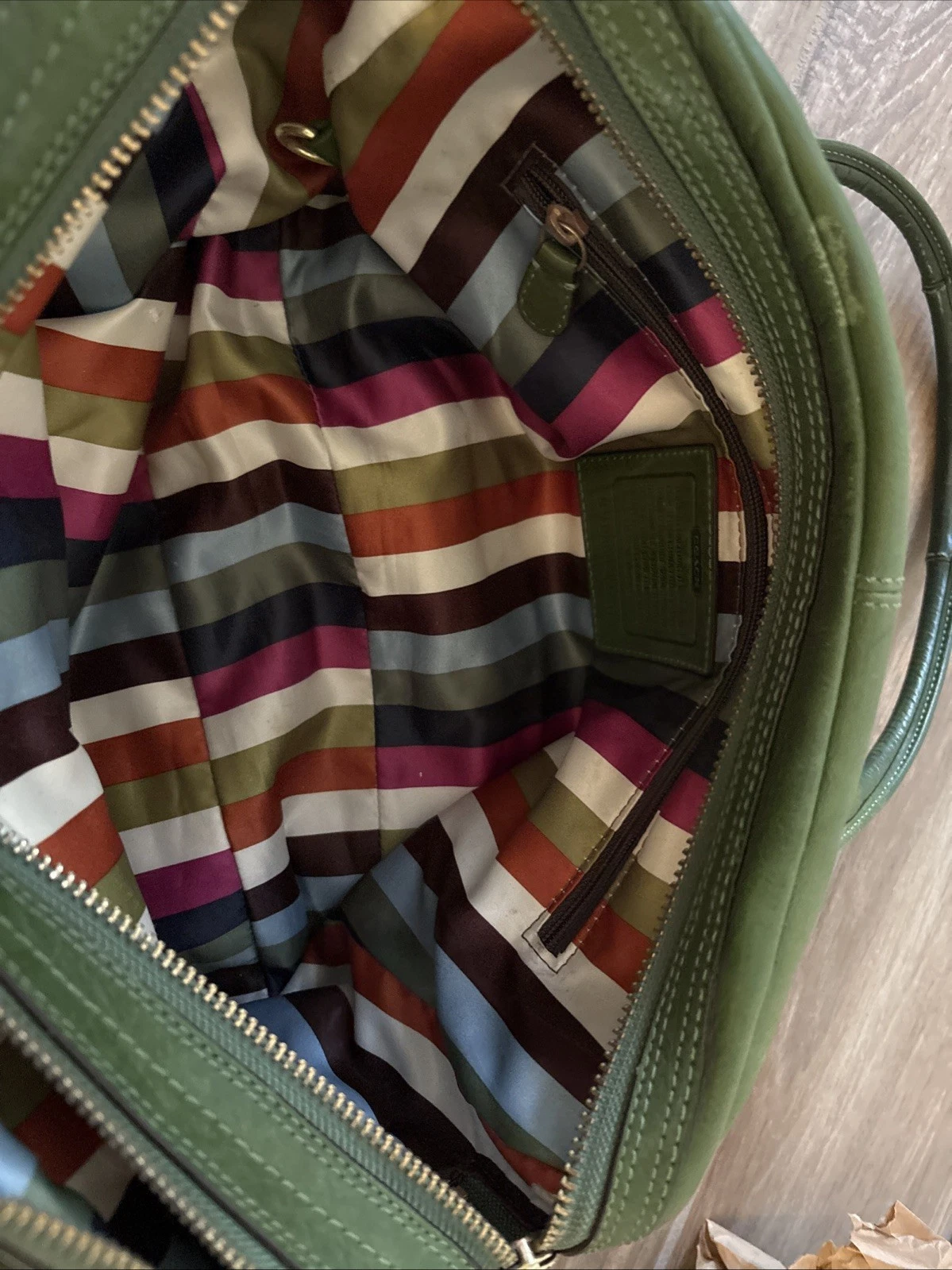 Vintage COACH Legacy Peyton Satchel Apple Green Leather Rare- no hangtag thumbnail 7