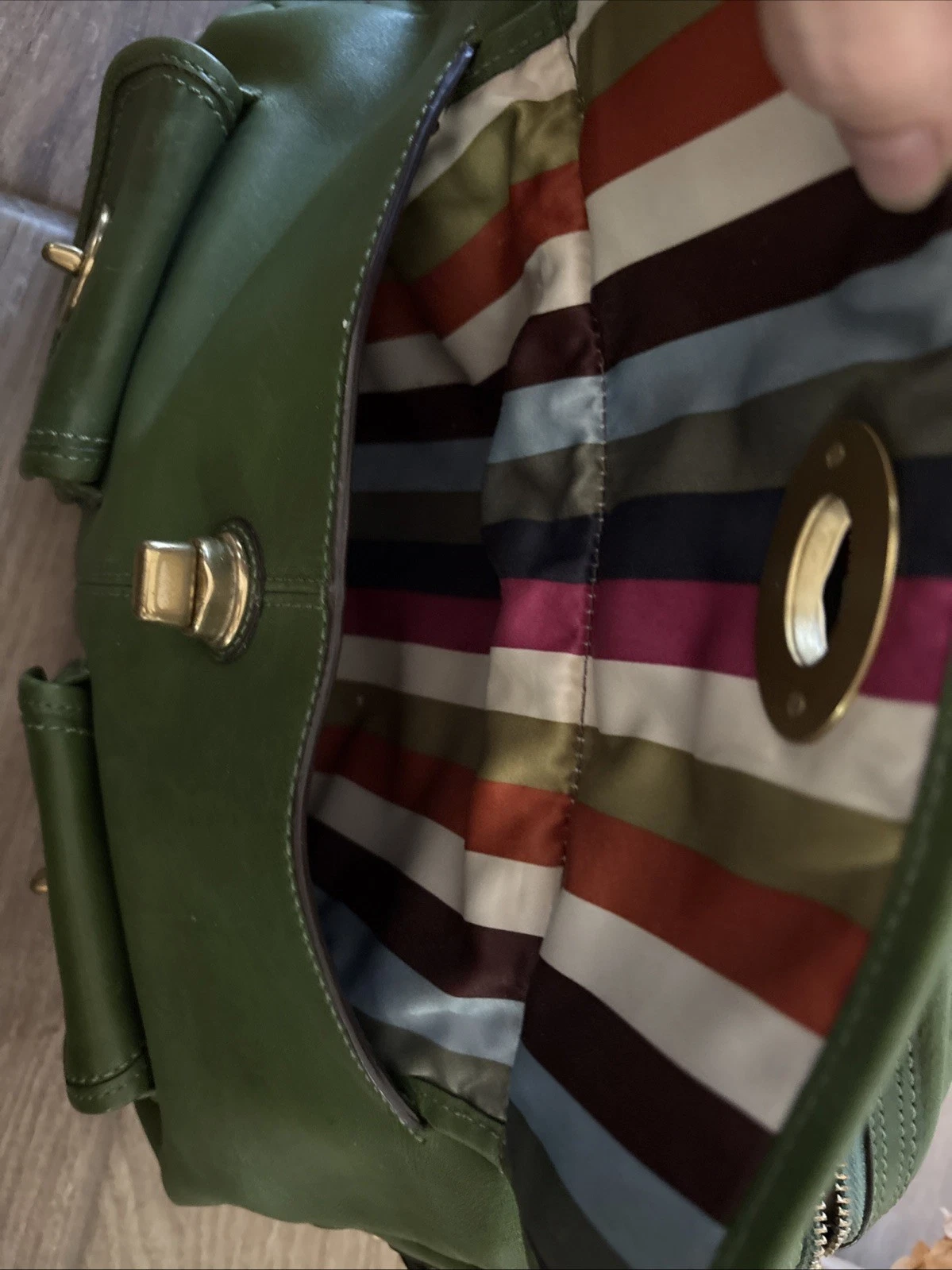 Vintage COACH Legacy Peyton Satchel Apple Green Leather Rare- no hangtag thumbnail 9