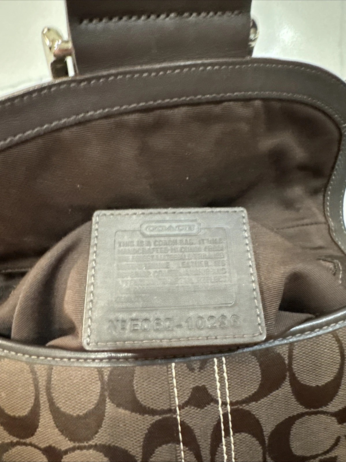 Vintage Coach SoHo Signature Flap Buckle Shoulder Bag/ Purse Brown thumbnail 3