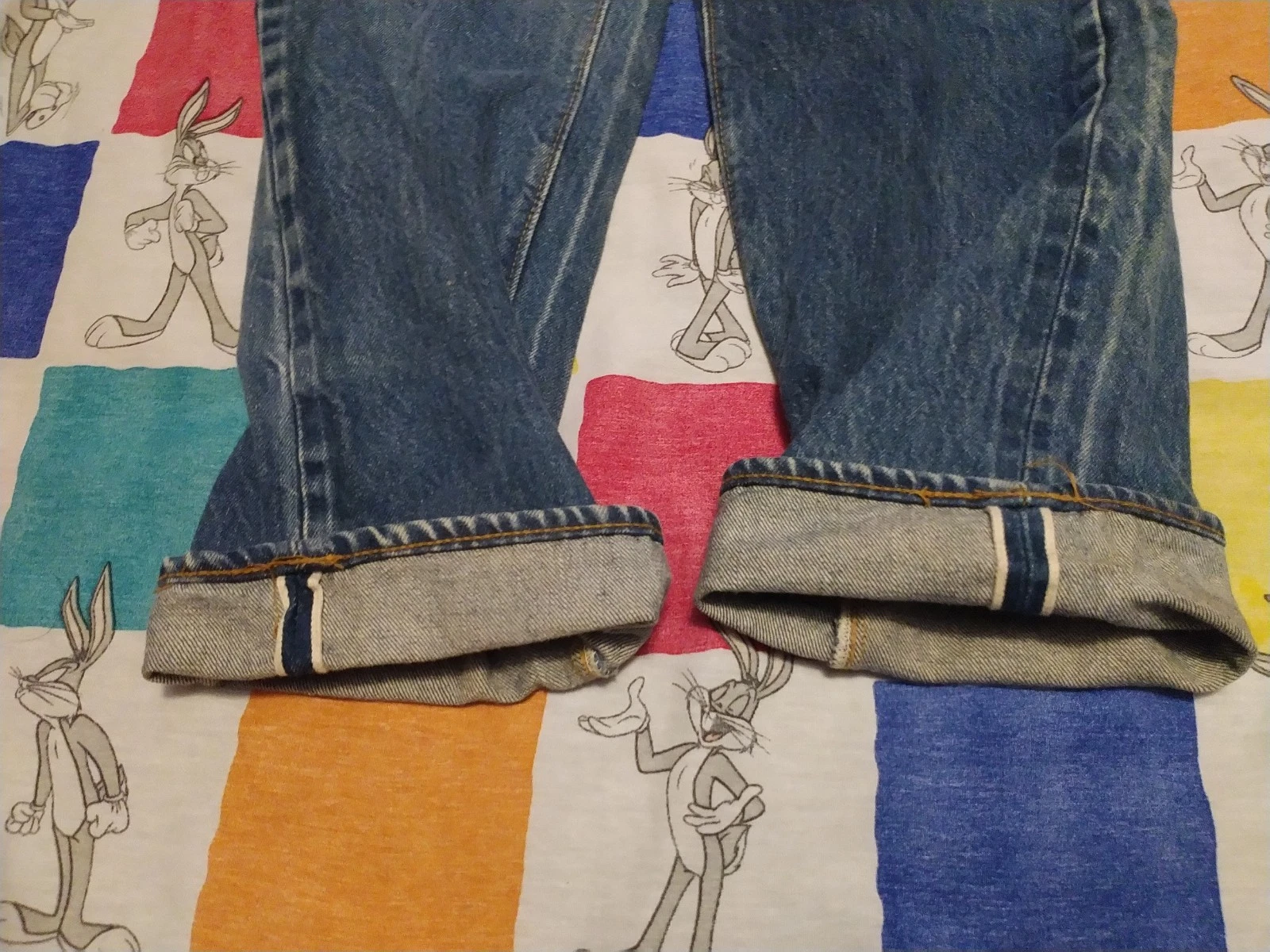 Vintage Levis Selvedge Redline Dark Blue 501 Jeans SF Button Fly USA 32x32 thumbnail 10