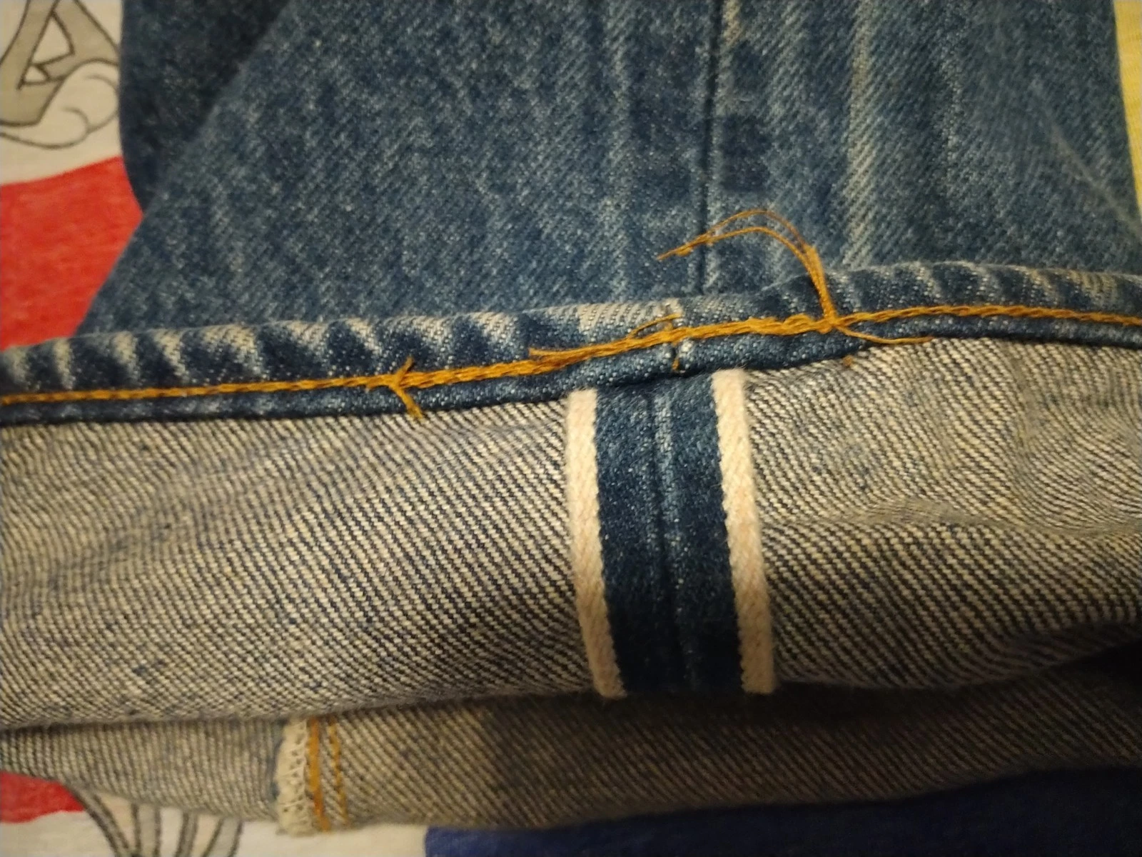 Vintage Levis Selvedge Redline Dark Blue 501 Jeans SF Button Fly USA 32x32 thumbnail 11