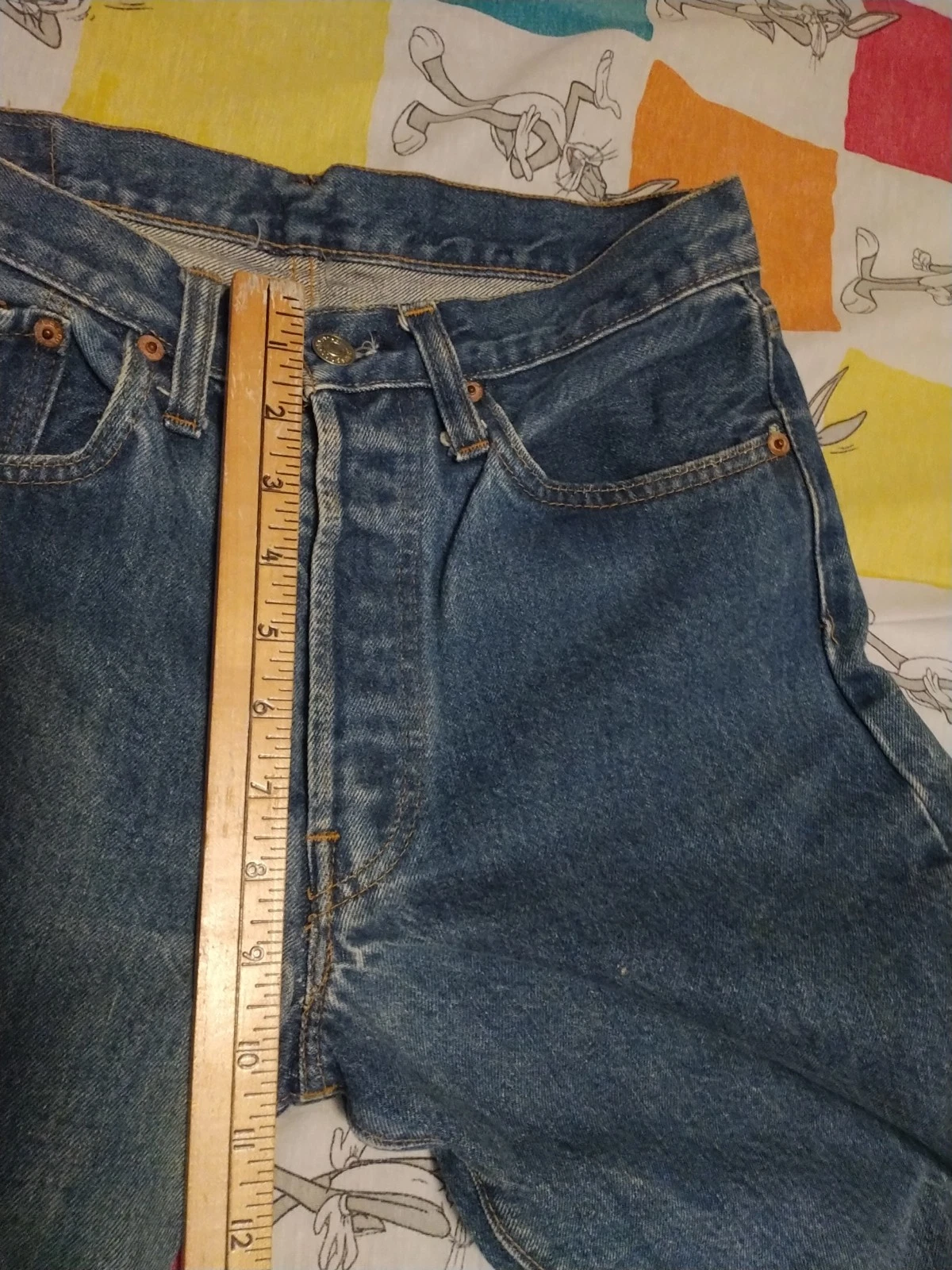 Vintage Levis Selvedge Redline Dark Blue 501 Jeans SF Button Fly USA 32x32 thumbnail 15