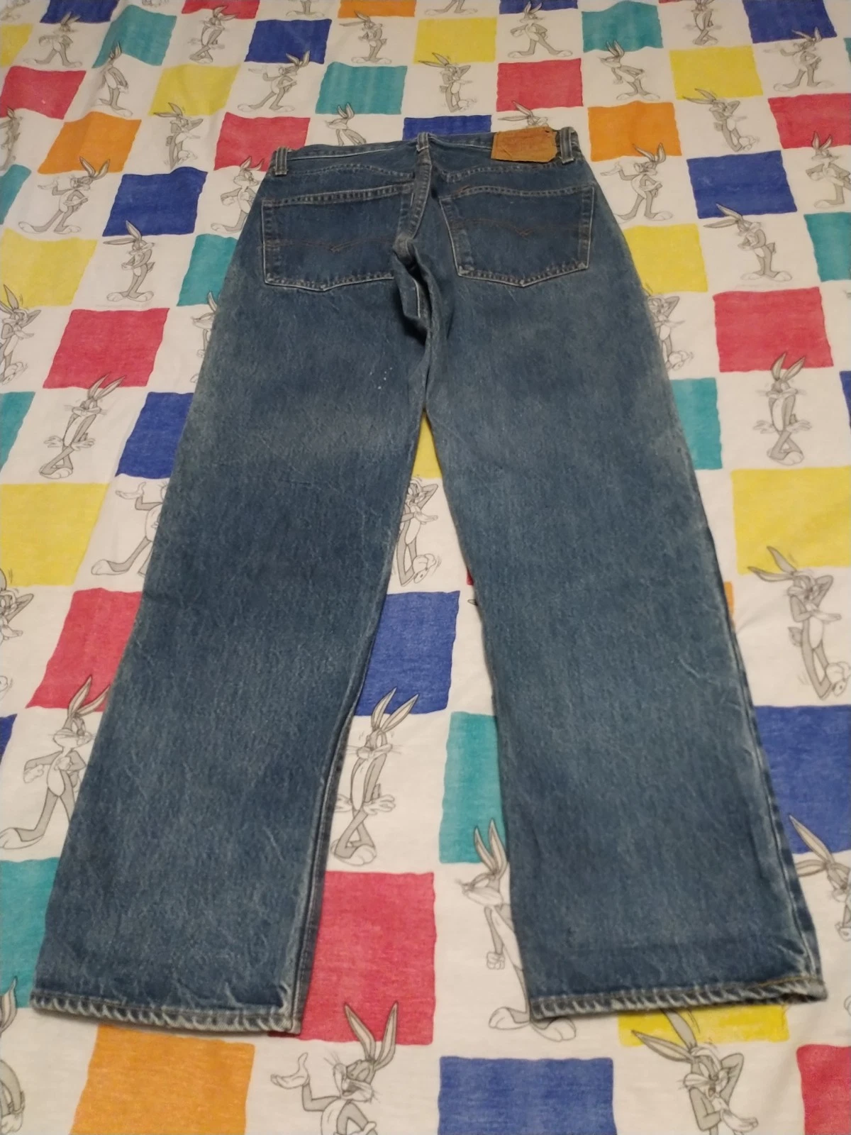 Vintage Levis Selvedge Redline Dark Blue 501 Jeans SF Button Fly USA 32x32 thumbnail 16