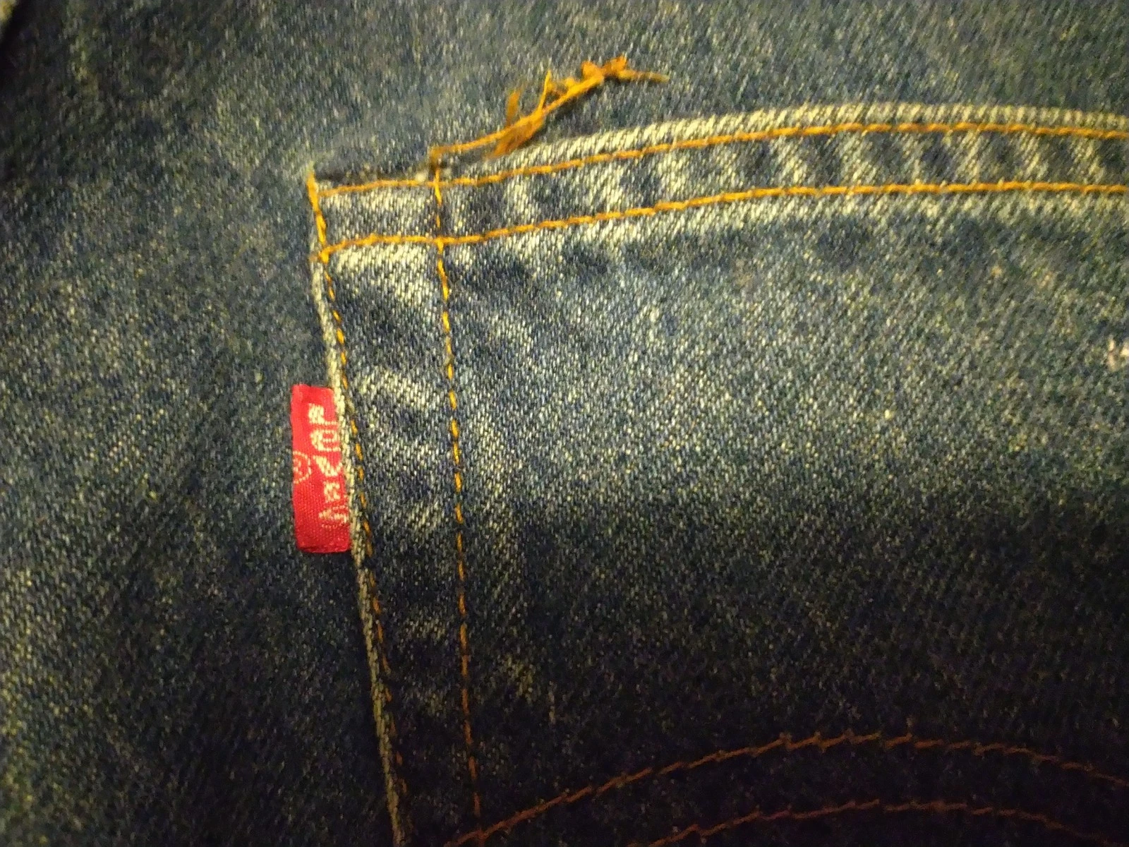 Vintage Levis Selvedge Redline Dark Blue 501 Jeans SF Button Fly USA 32x32 thumbnail 21