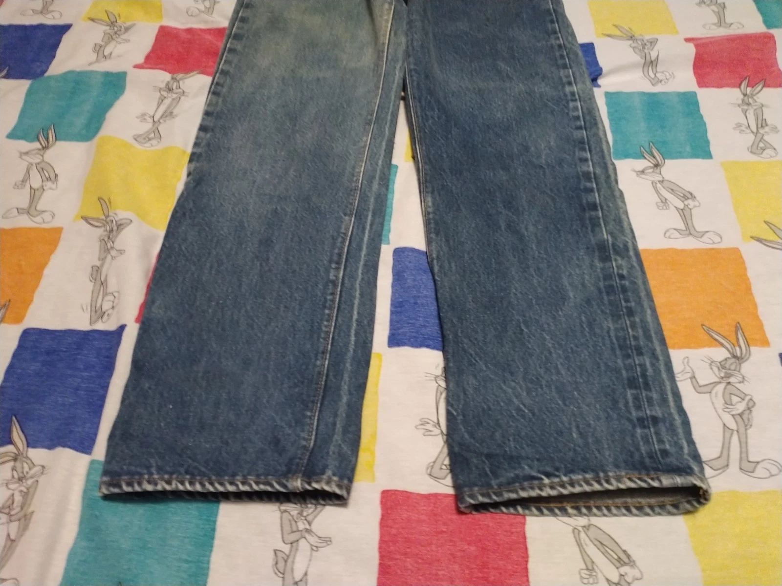 Vintage Levis Selvedge Redline Dark Blue 501 Jeans SF Button Fly USA 32x32 thumbnail 3