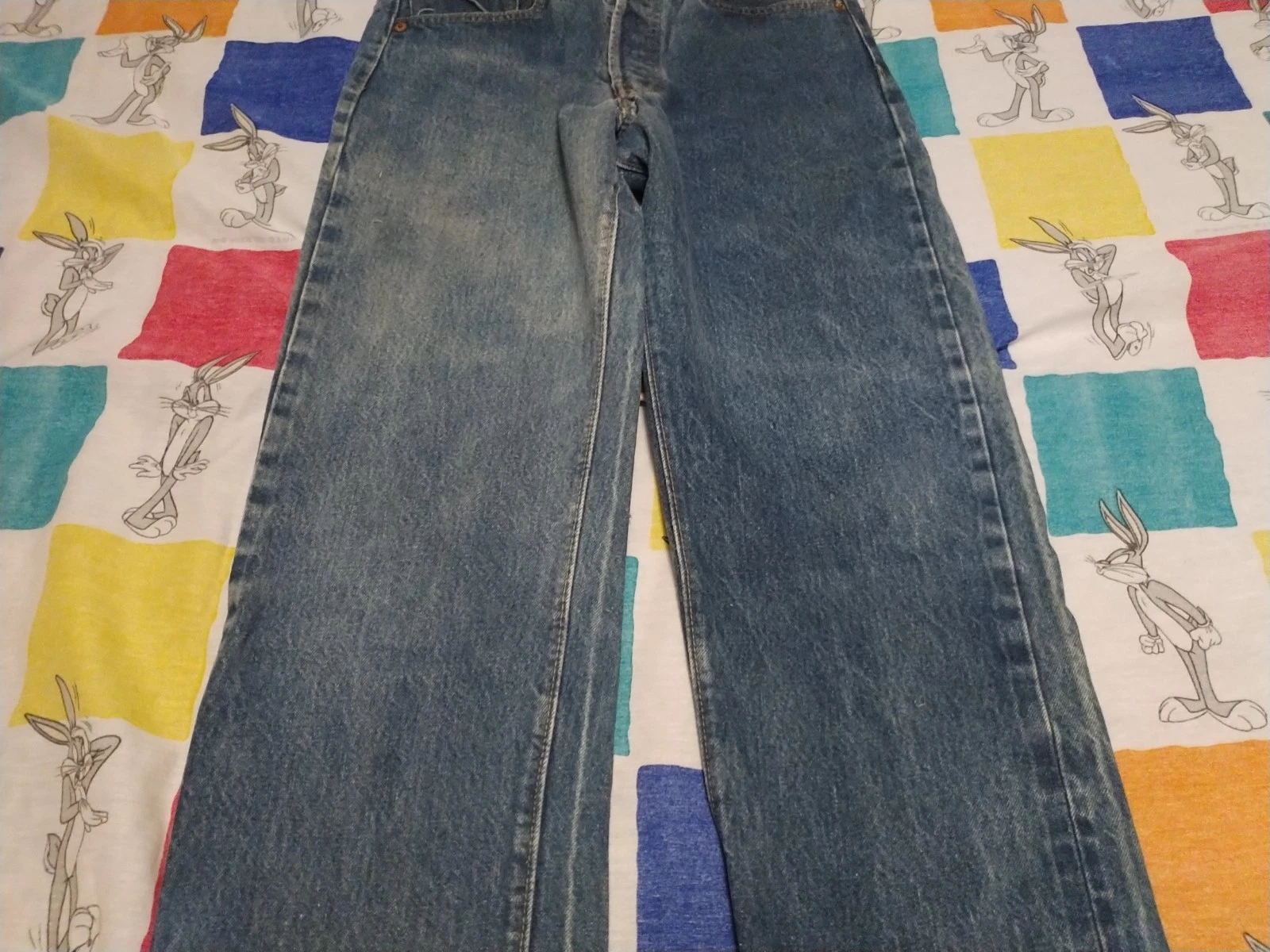 Vintage Levis Selvedge Redline Dark Blue 501 Jeans SF Button Fly USA 32x32 thumbnail 4