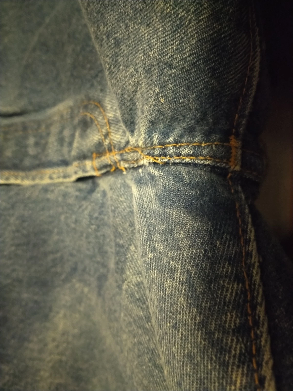 Vintage Levis Selvedge Redline Dark Blue 501 Jeans SF Button Fly USA 32x32 thumbnail 7