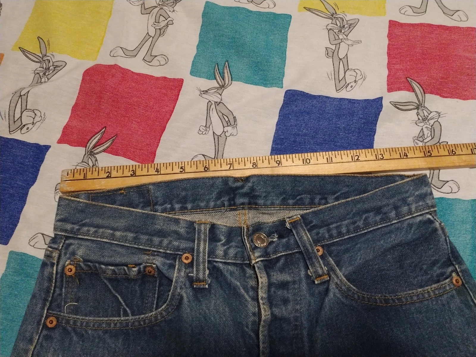 Vintage Levis Selvedge Redline Dark Blue 501 Jeans SF Button Fly USA 32x32 thumbnail 8